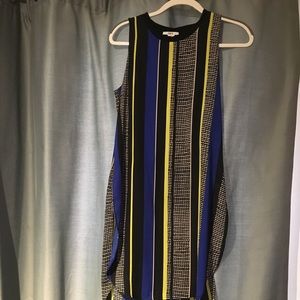 Bar III striped top high-low hem size M